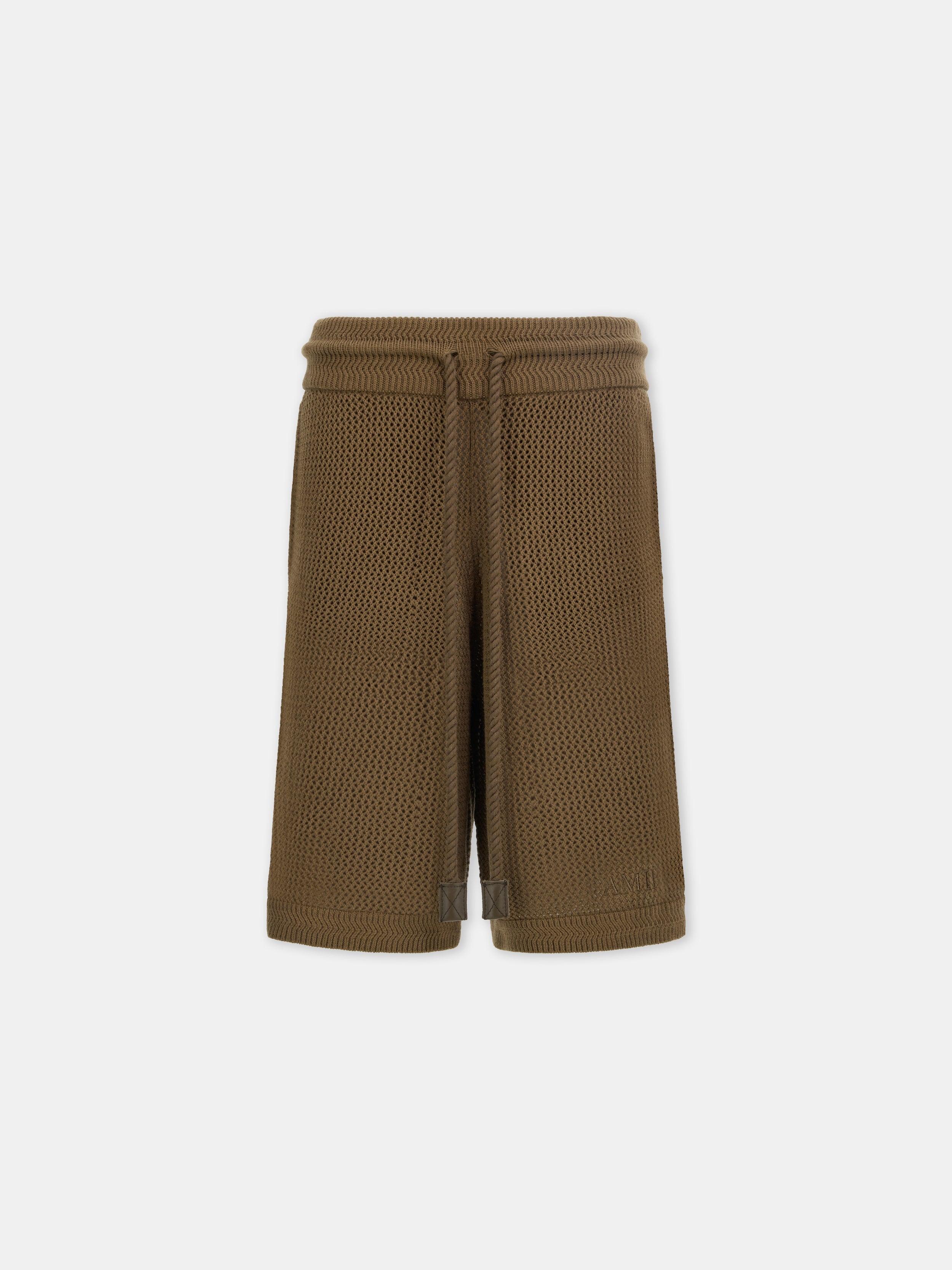 AMIRI CROCHET MESH SHORT - Espresso