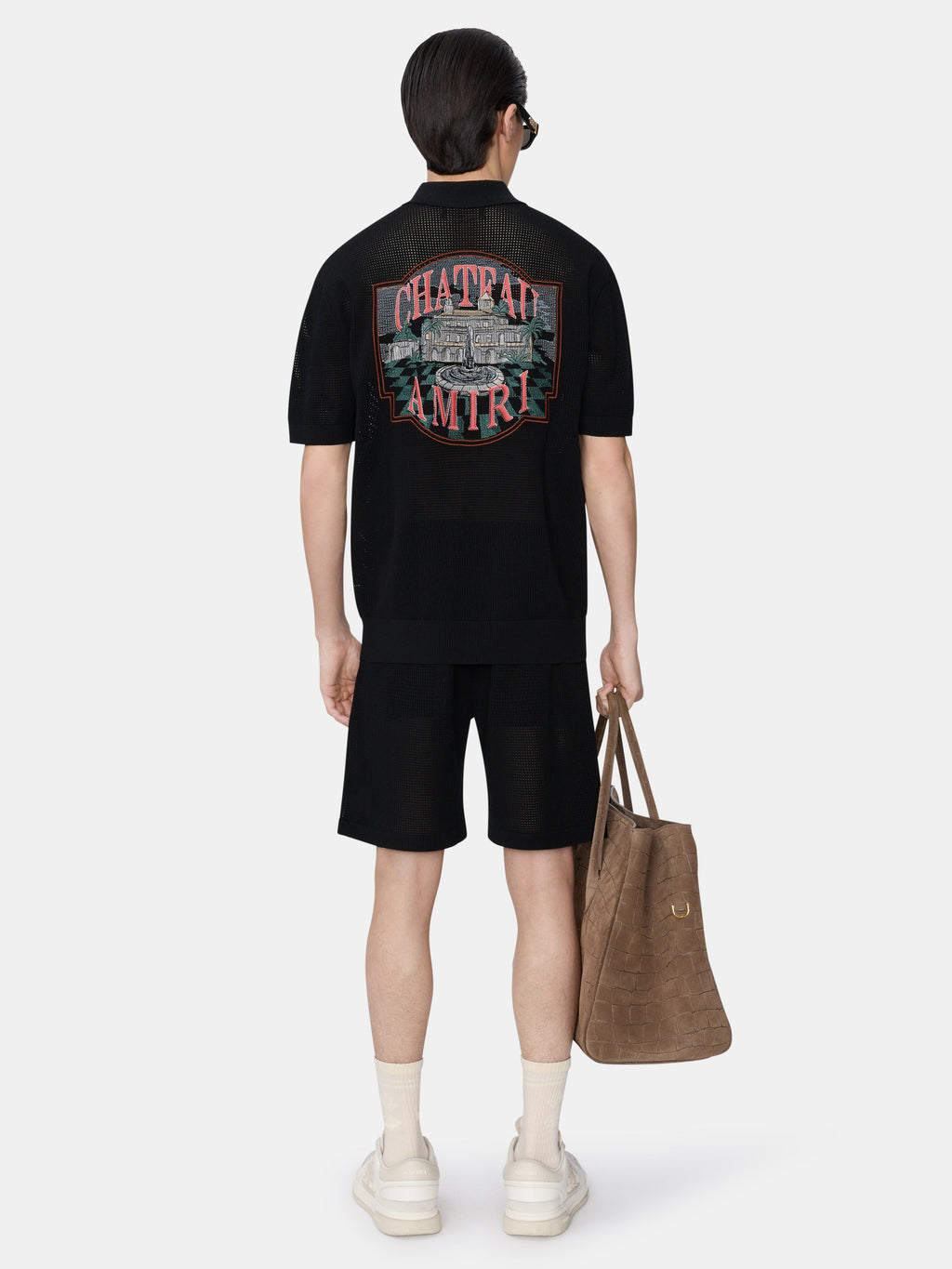 CHATEAU AMIRI CROCHET SHORT - Black