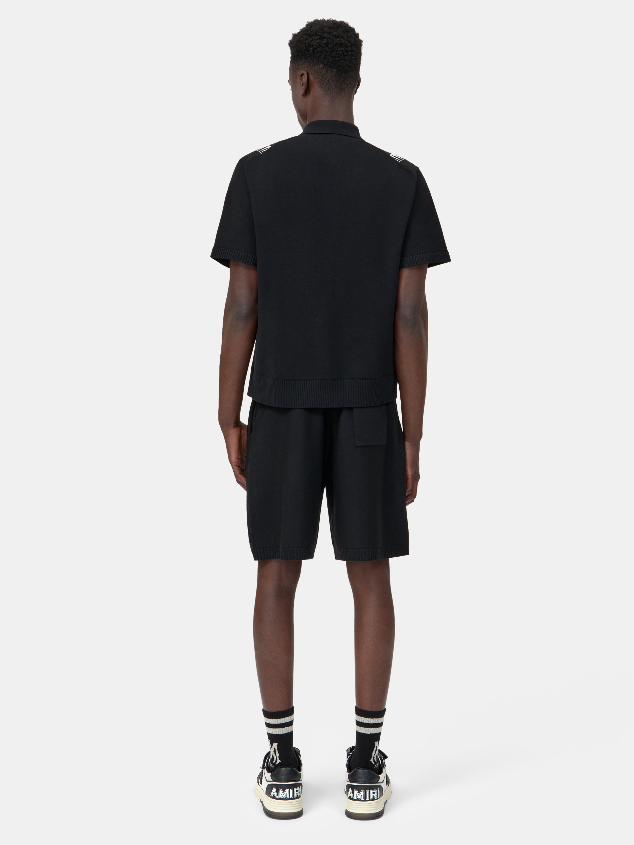 STUD STRIPE SHORT - Black