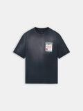 CHATEAU STAMP OVERSIZED TEE - Black