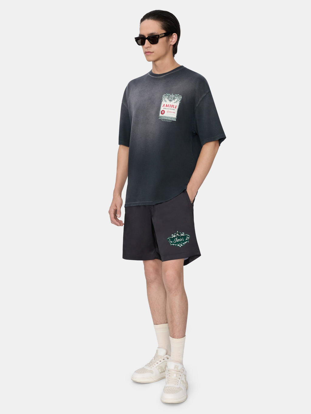 CHATEAU STAMP OVERSIZED TEE - Black