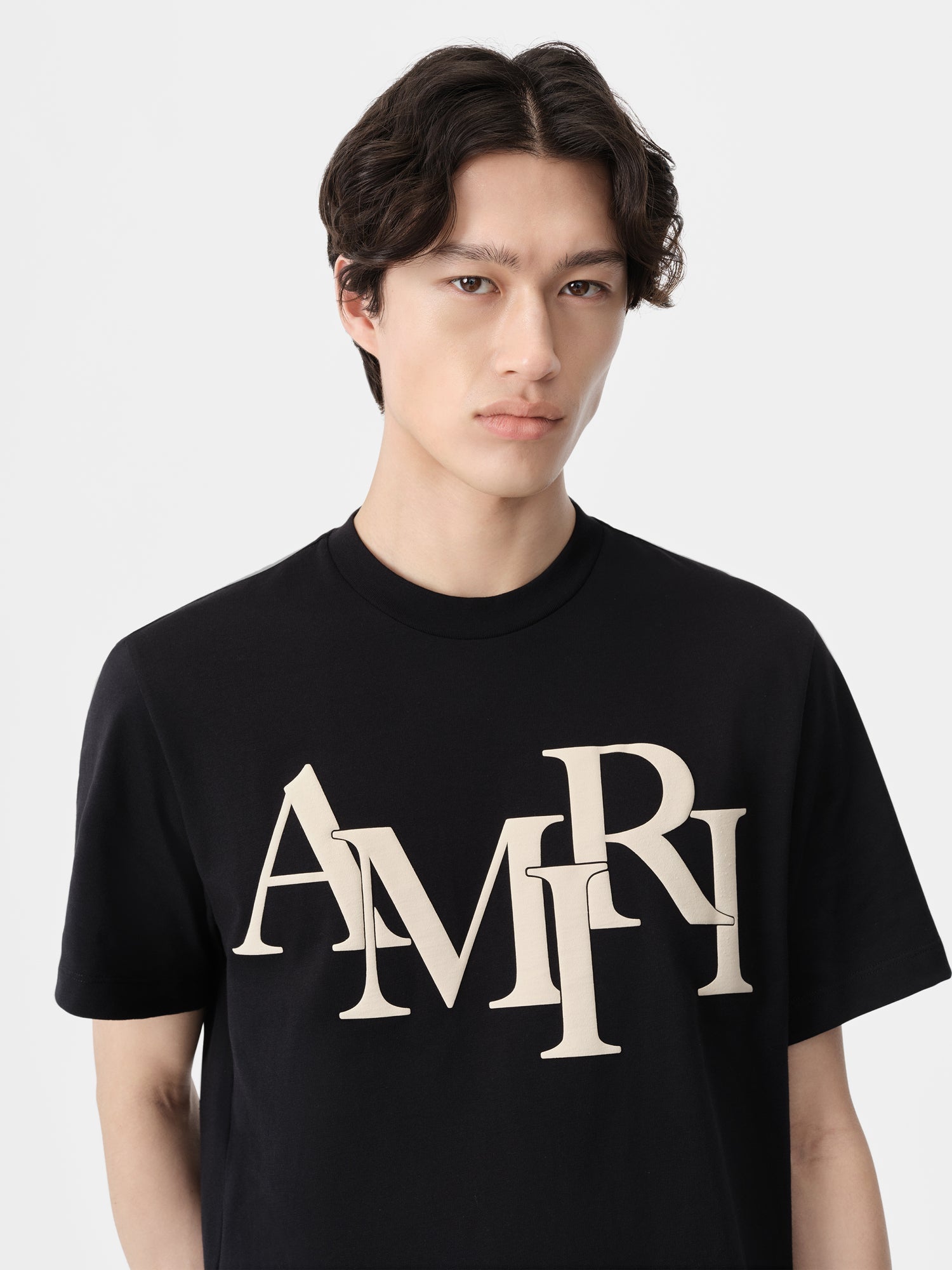 AMIRI STAGGERED TEE - Black