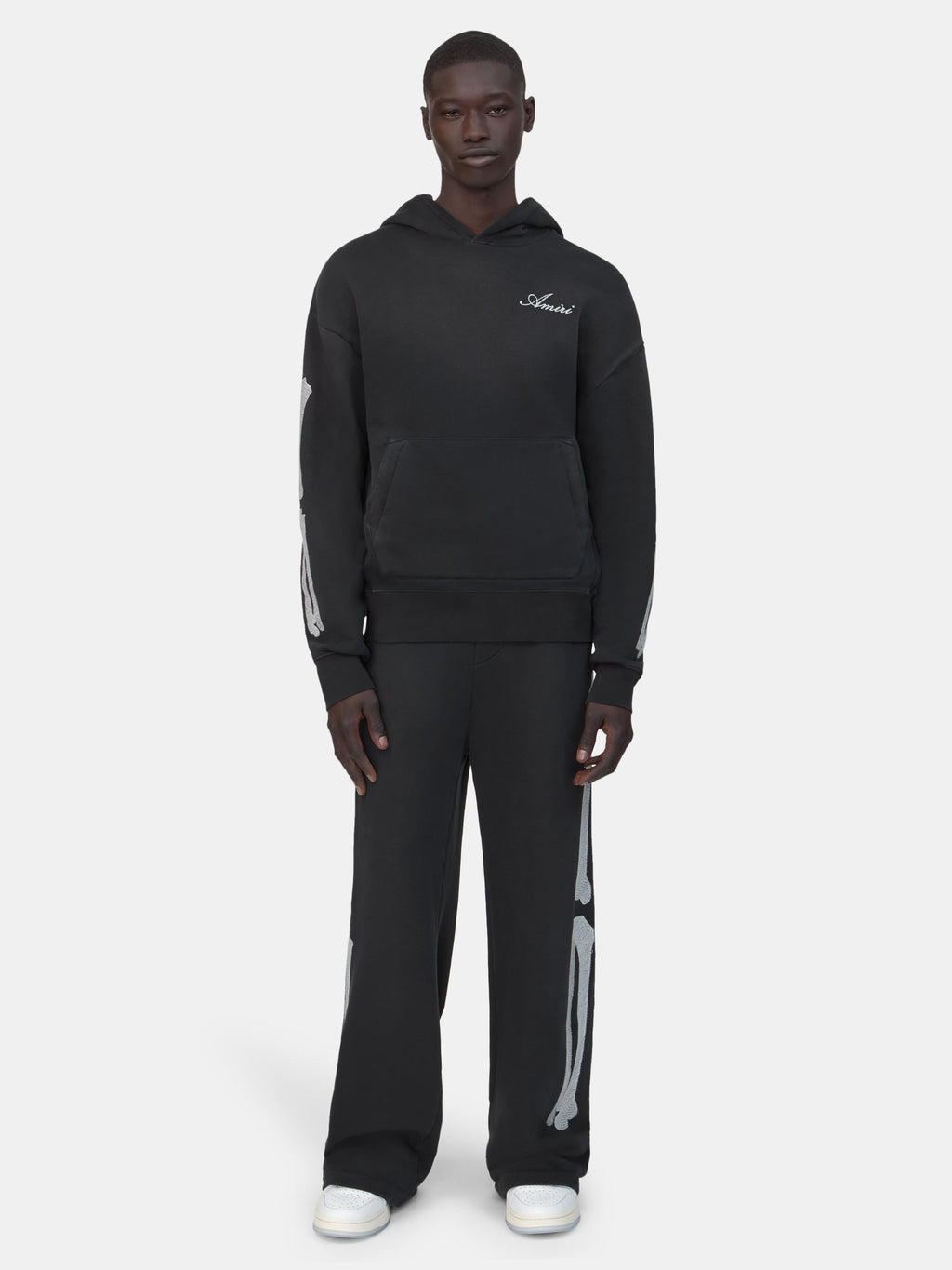 BONES OVERSIZED HOODIE - Black