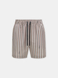 STRIPED SWIM TRUNK - Mocha