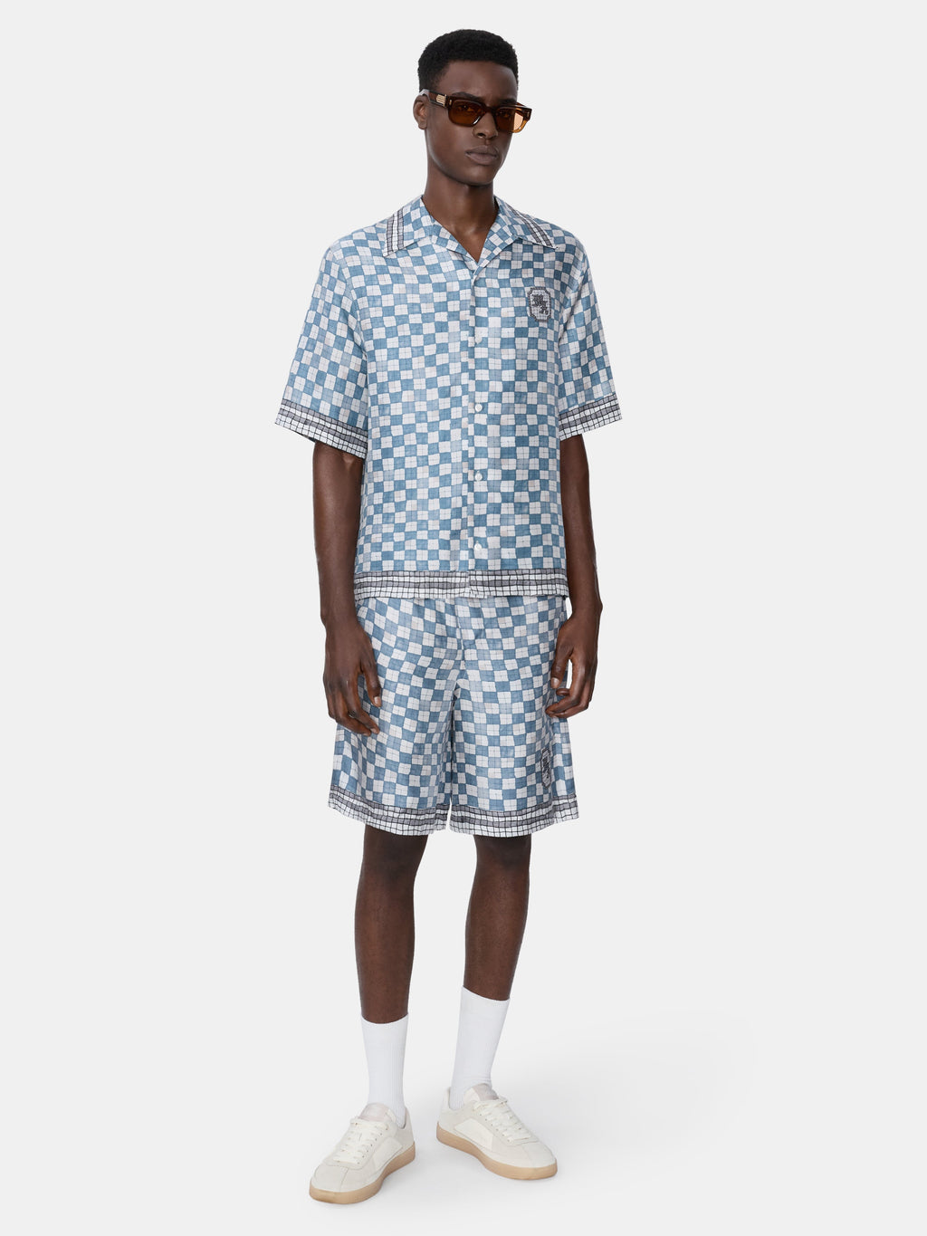 MA CHECKERED SHORT - Steel