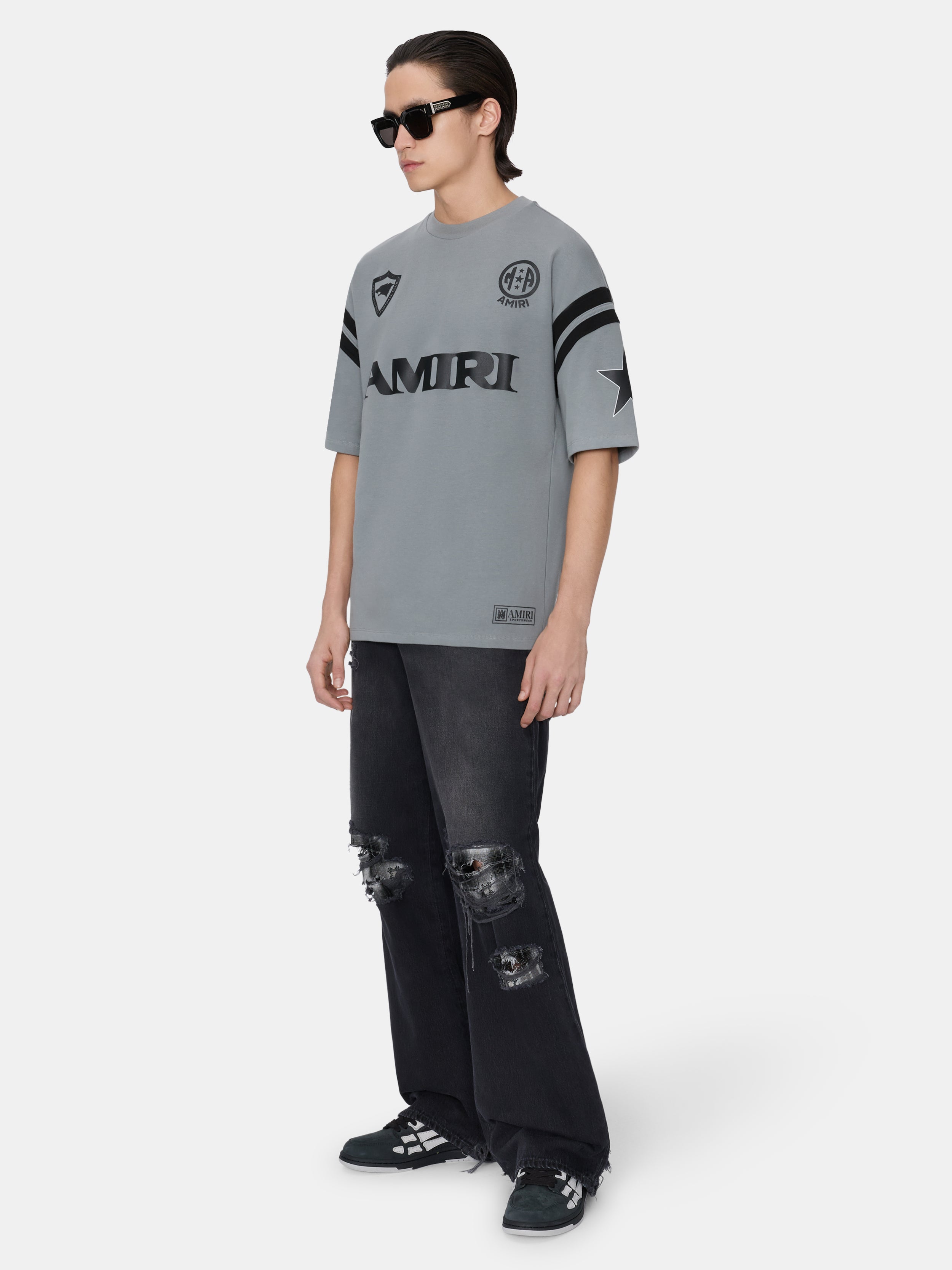 SKATE TEE AMIRI SPORT OVERSIZED TEE - STONE