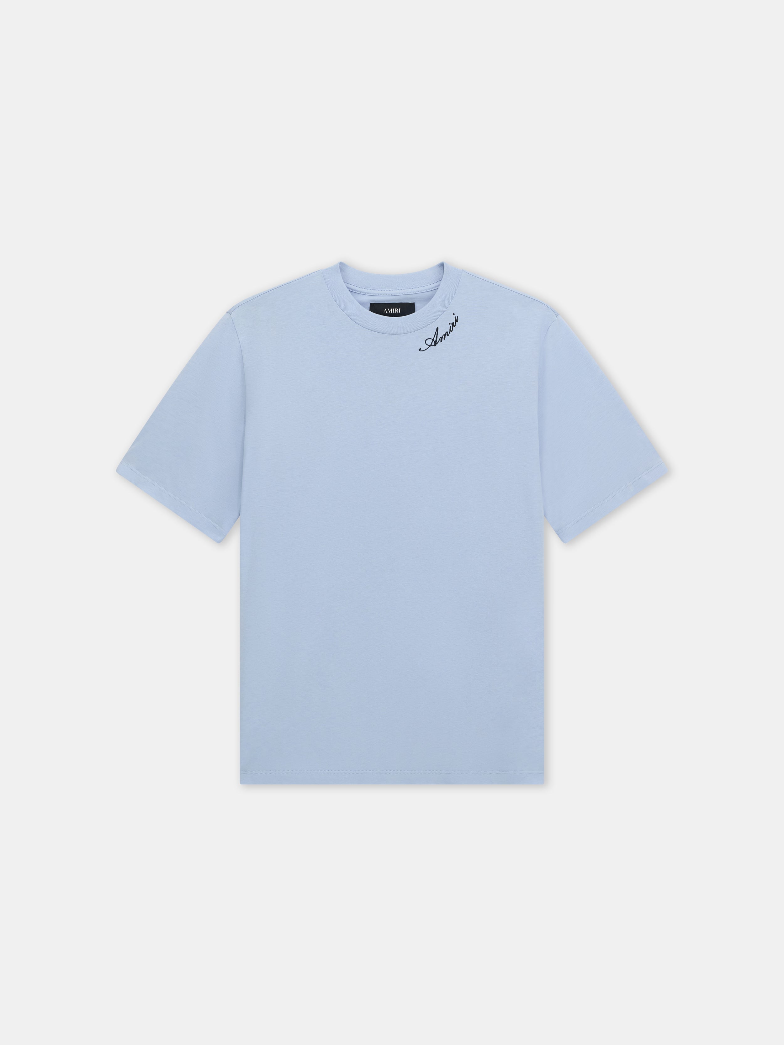 AMIRI SCRIPT TEE - Skyline Blue