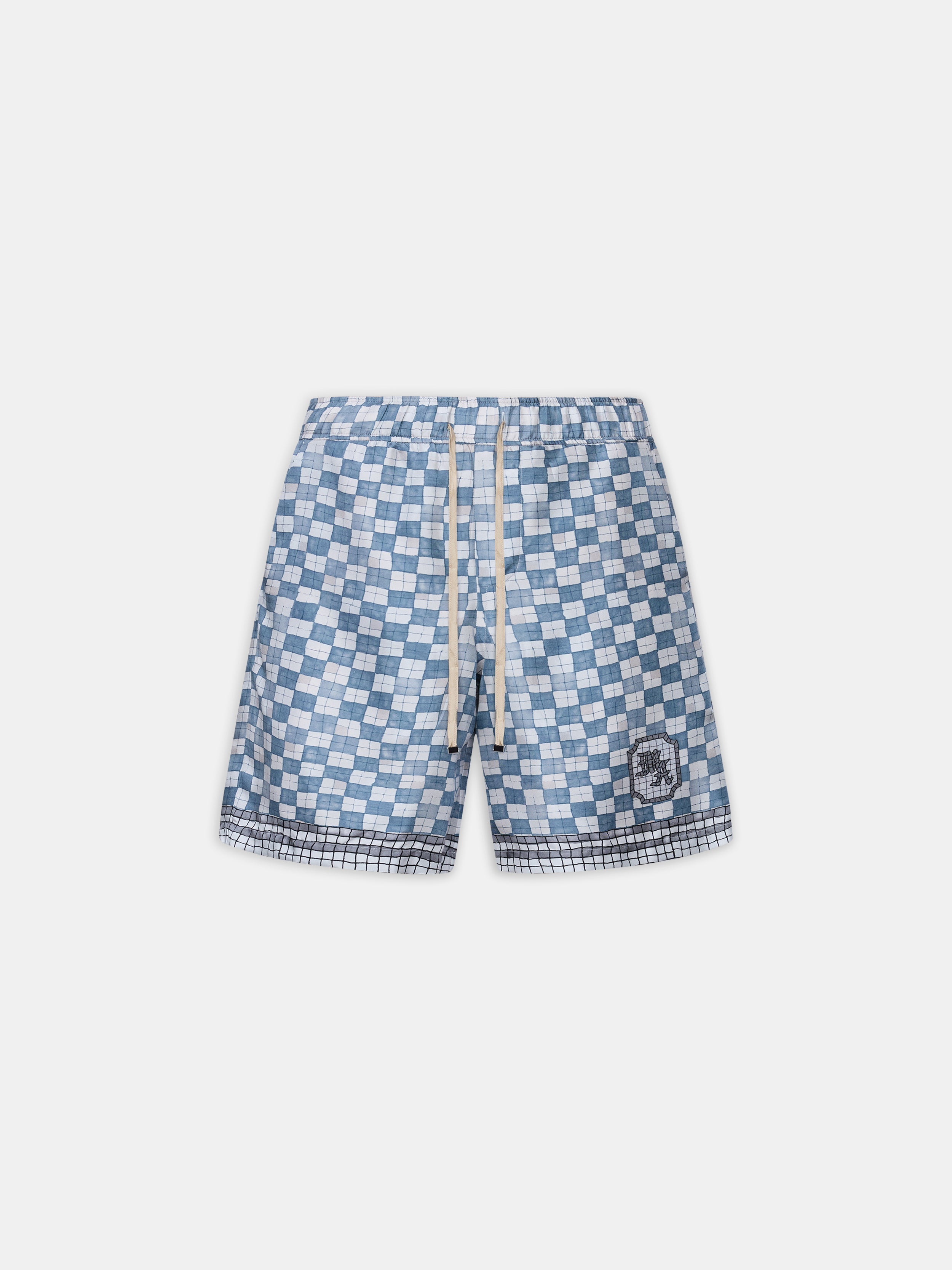 MA CHECKERED SHORT - Steel