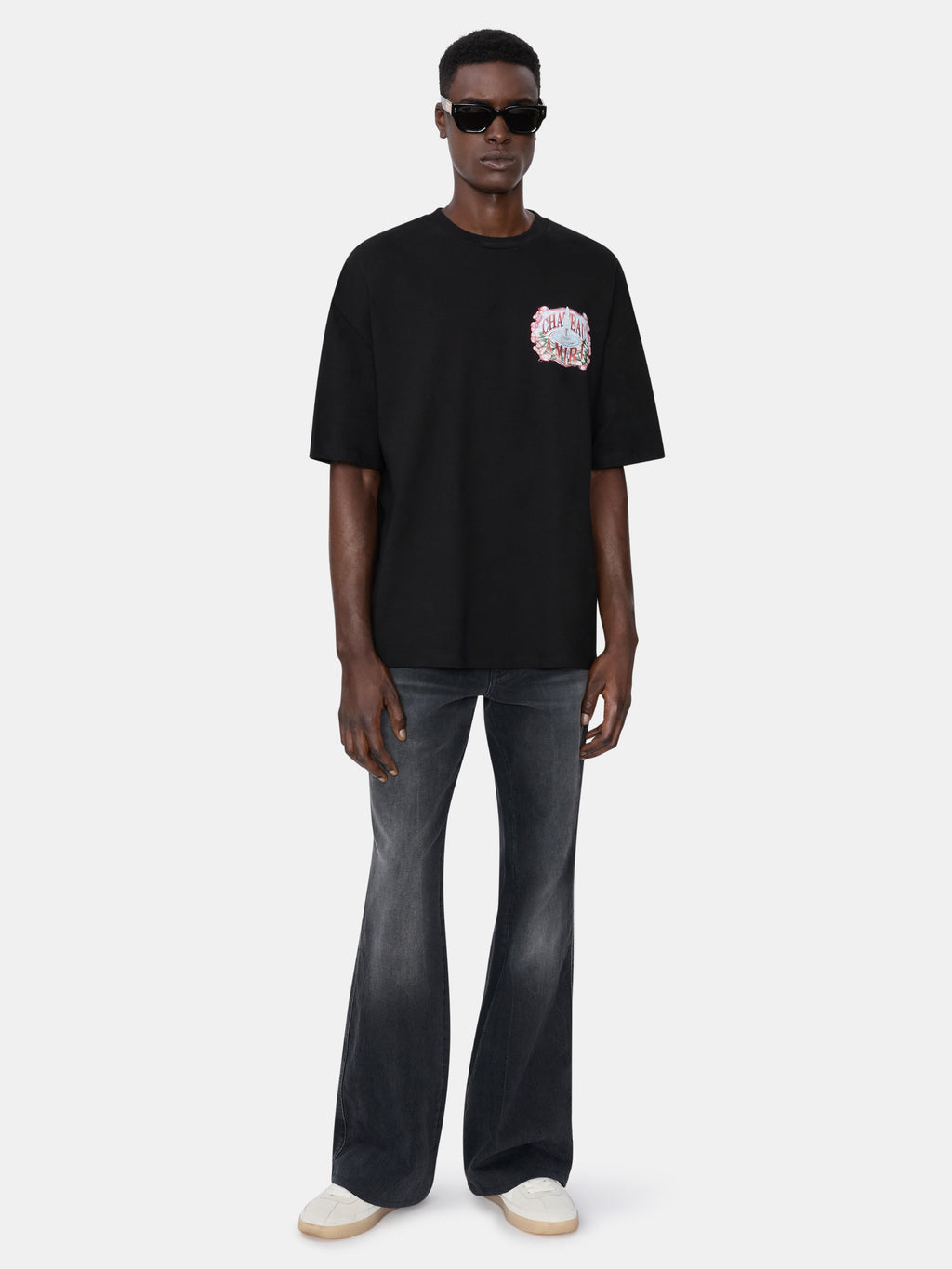 CHATEAU SKETCH OVERSIZED TEE - Black