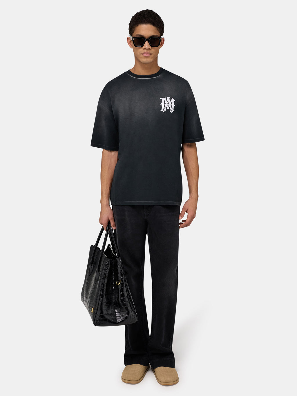 AMIRI HOLLYWOOD OVERSIZED TEE - Black
