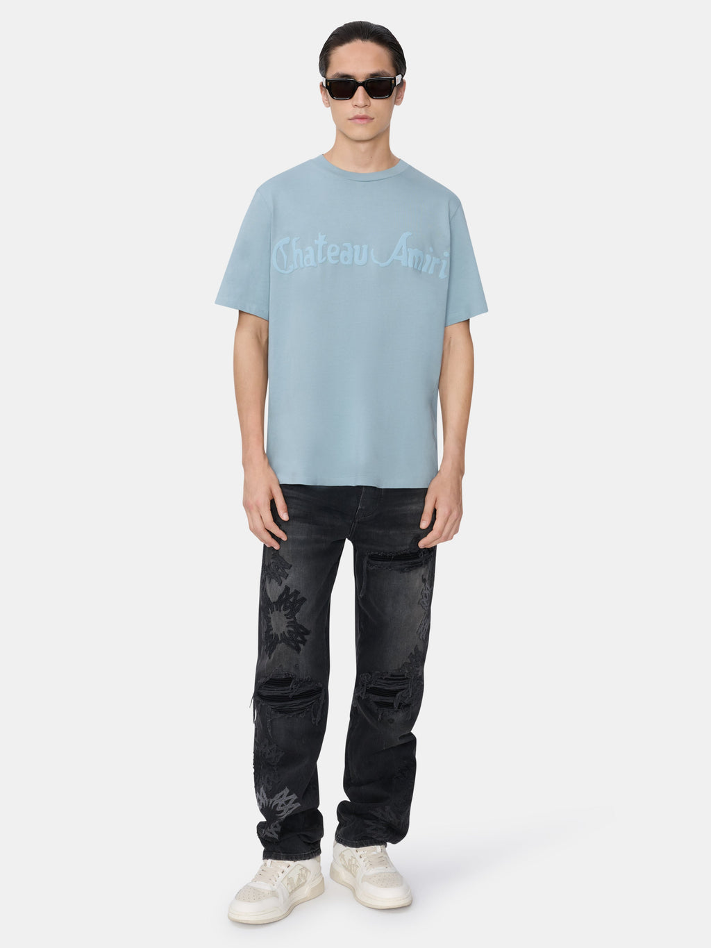 CHATEAU AMIRI TONAL TEE - Steel