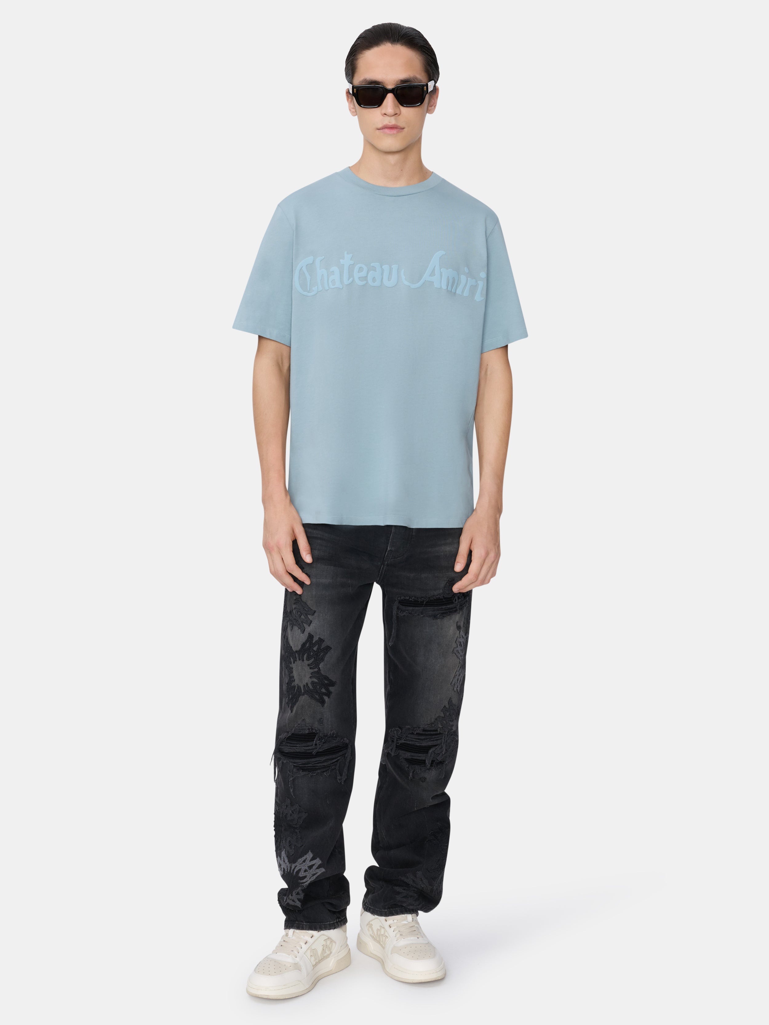 CHATEAU AMIRI TONAL TEE - Steel