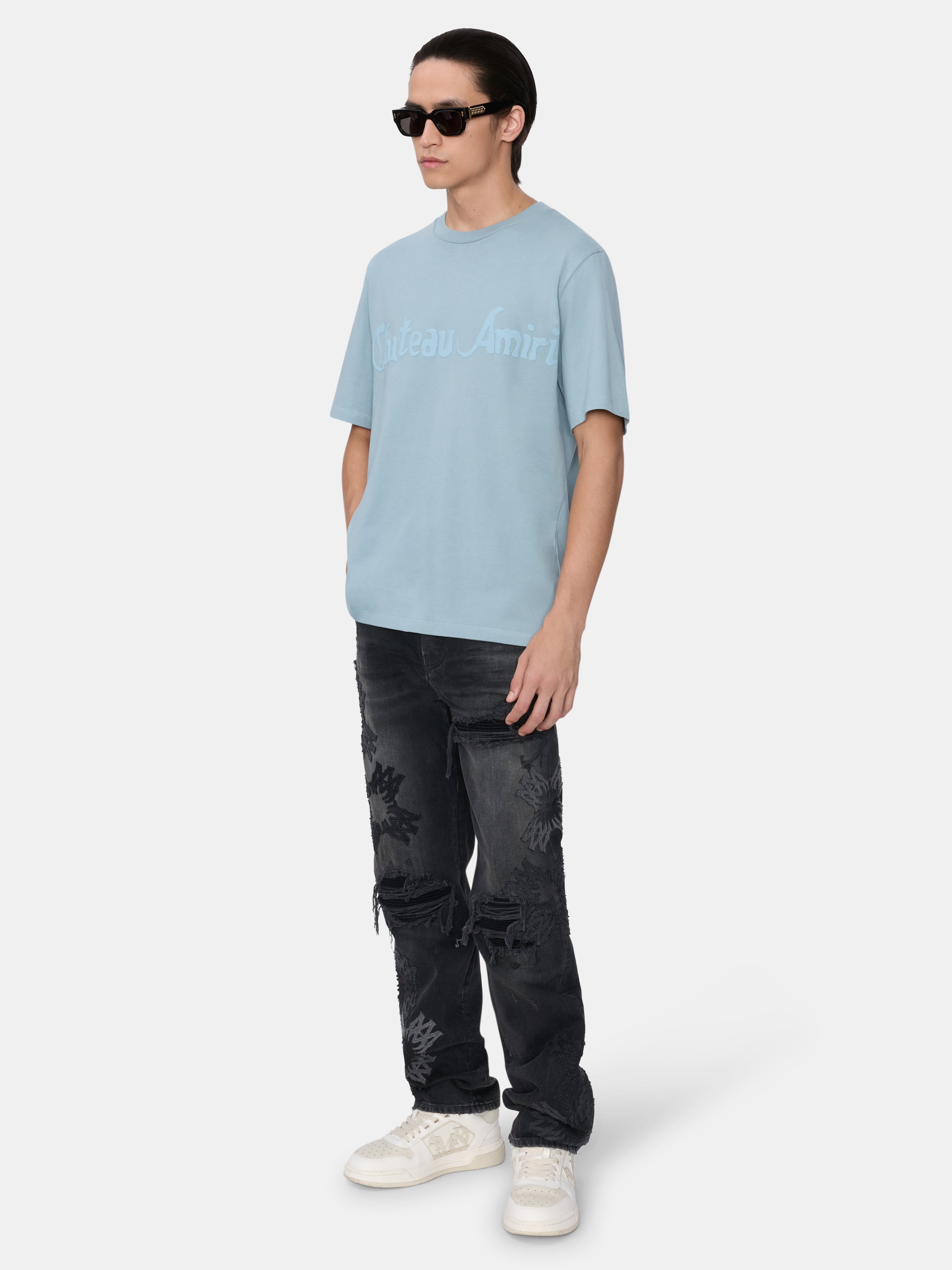 CHATEAU AMIRI TONAL TEE - Steel