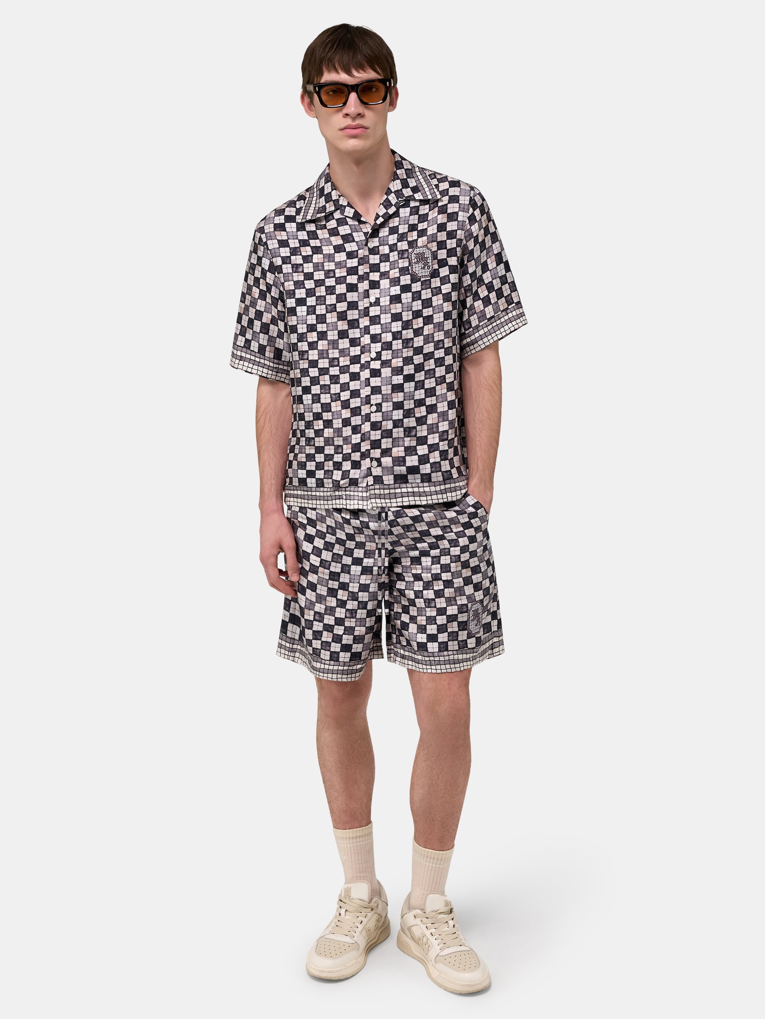 MA CHECKERED SHORT - Taupe