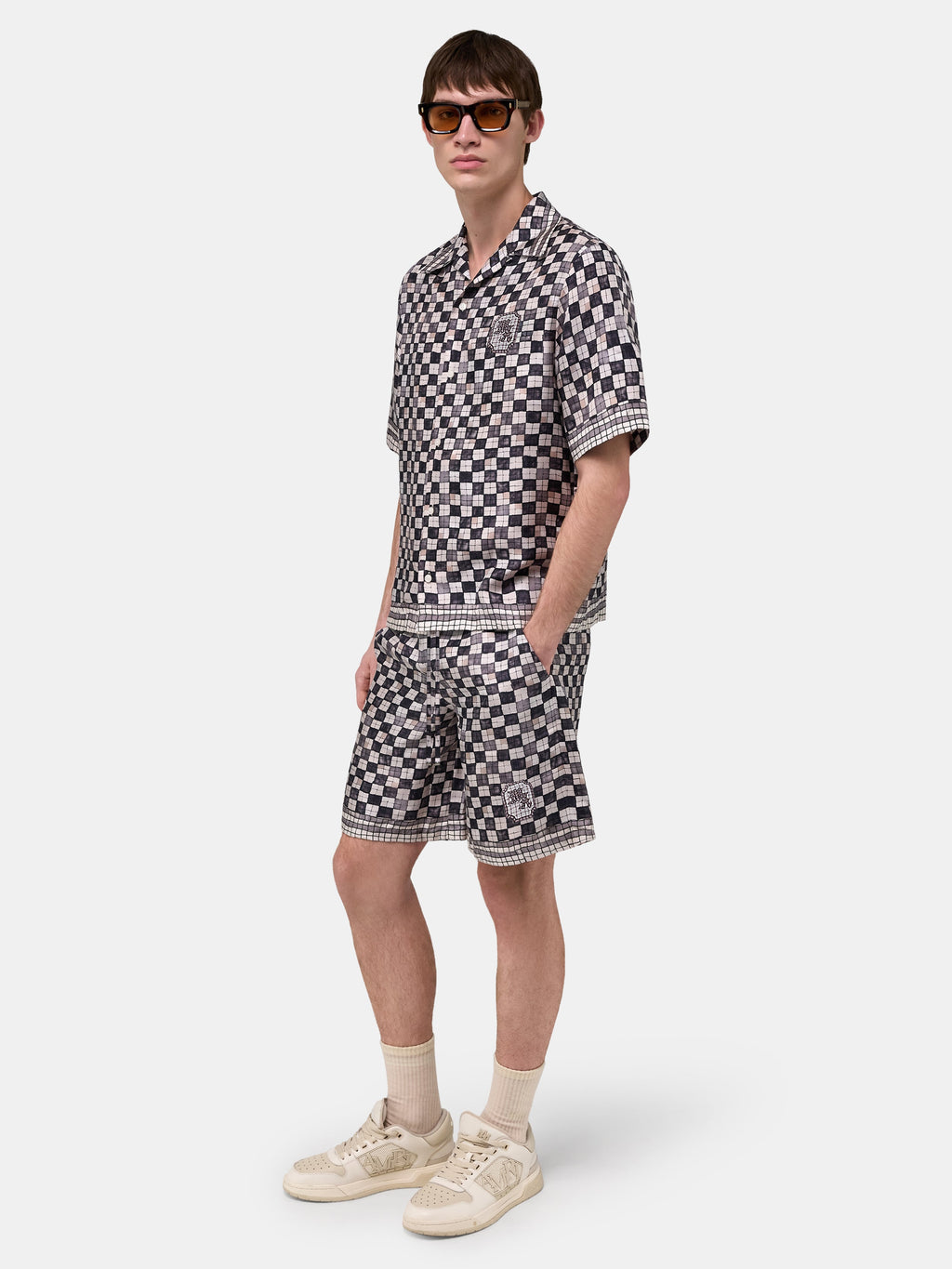 MA CHECKERED SHORT - Taupe