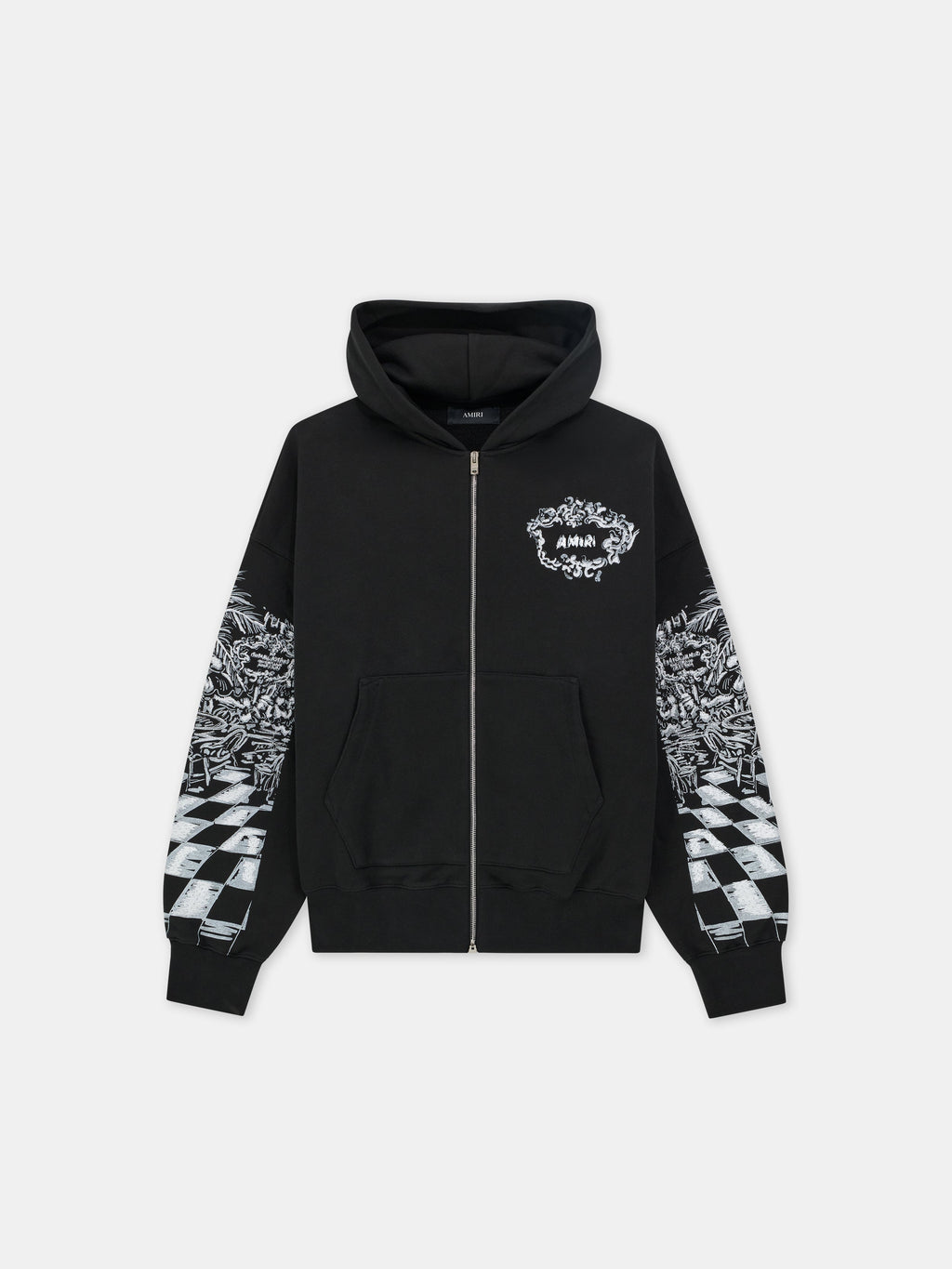 CHATEAU SKETCH ZIP HOODIE - Black