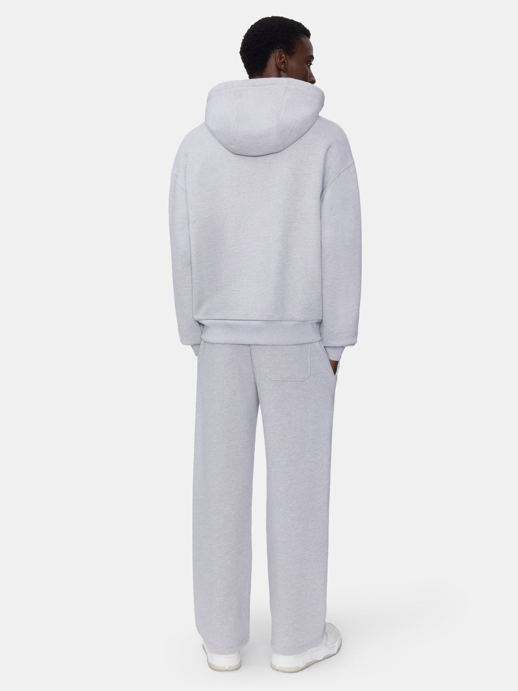 RELAXED ZIP UP HOODIE - HEATHER GREY