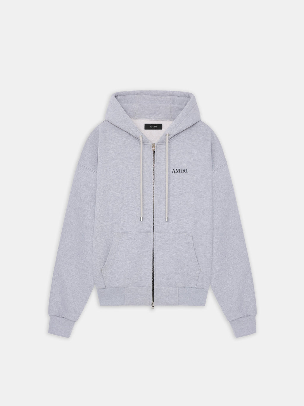 RELAXED ZIP UP HOODIE - HEATHER GREY