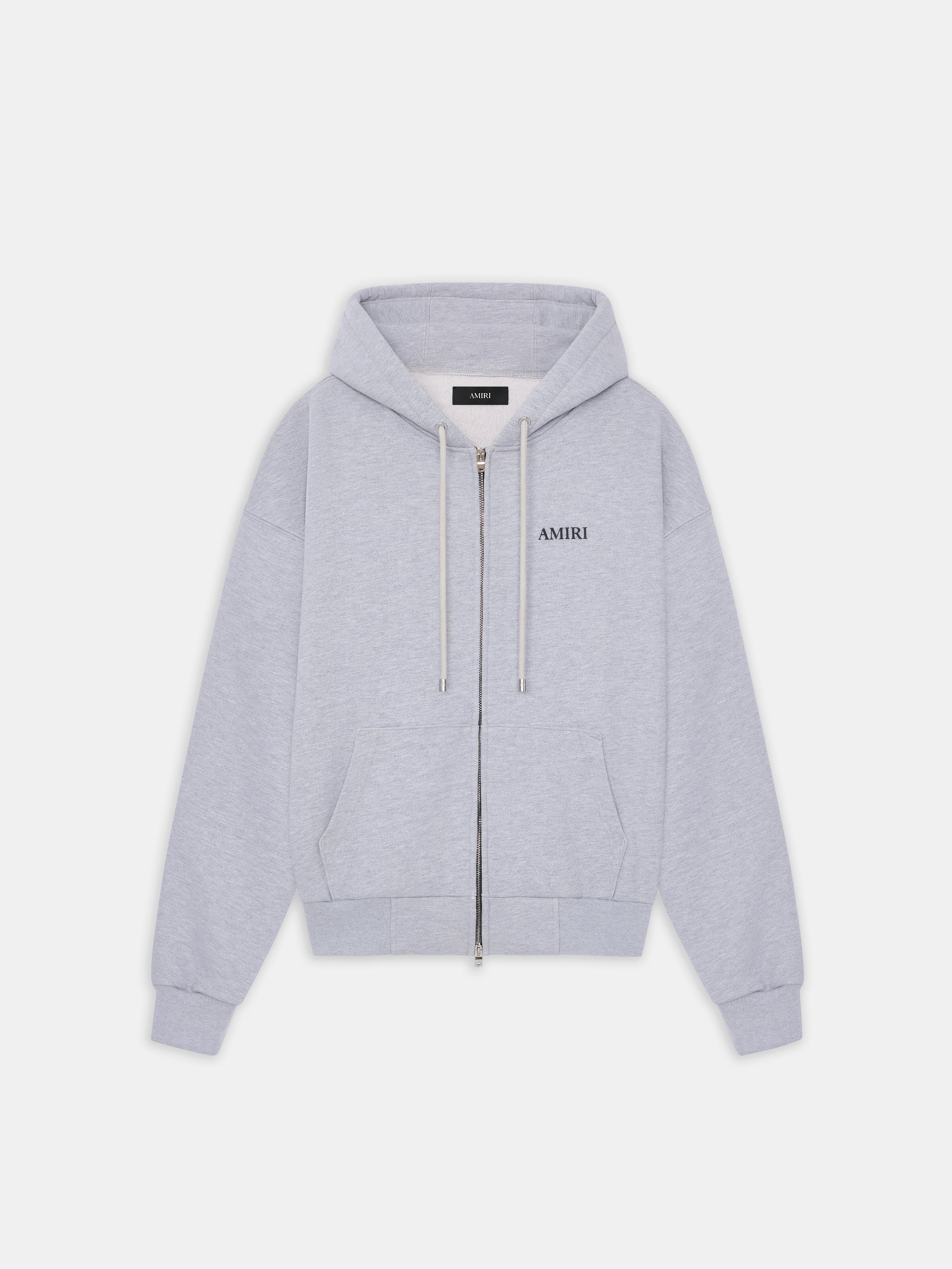 RELAXED ZIP UP HOODIE - HEATHER GREY
