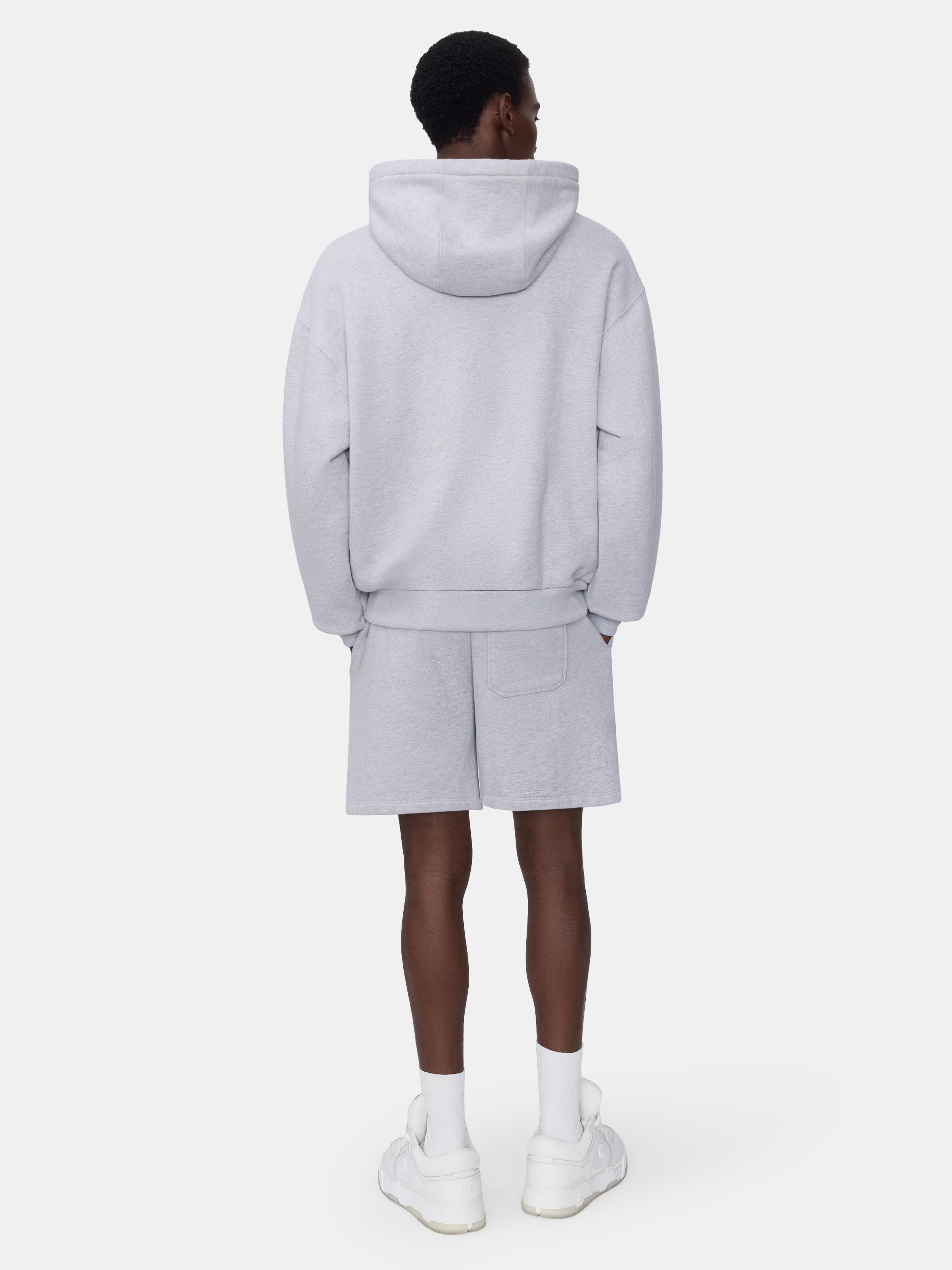RELAXED PULL ON SWEATSHORT - HEATHER GREY