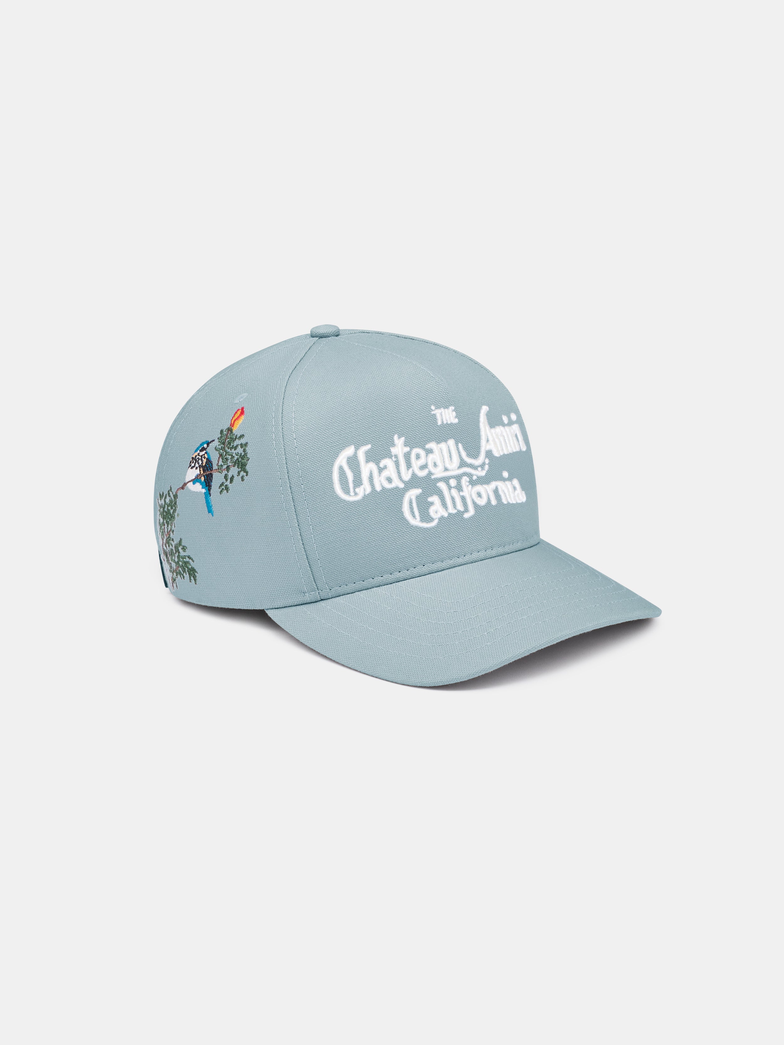 CHATEAU FLORAL COTTON HAT - Steel