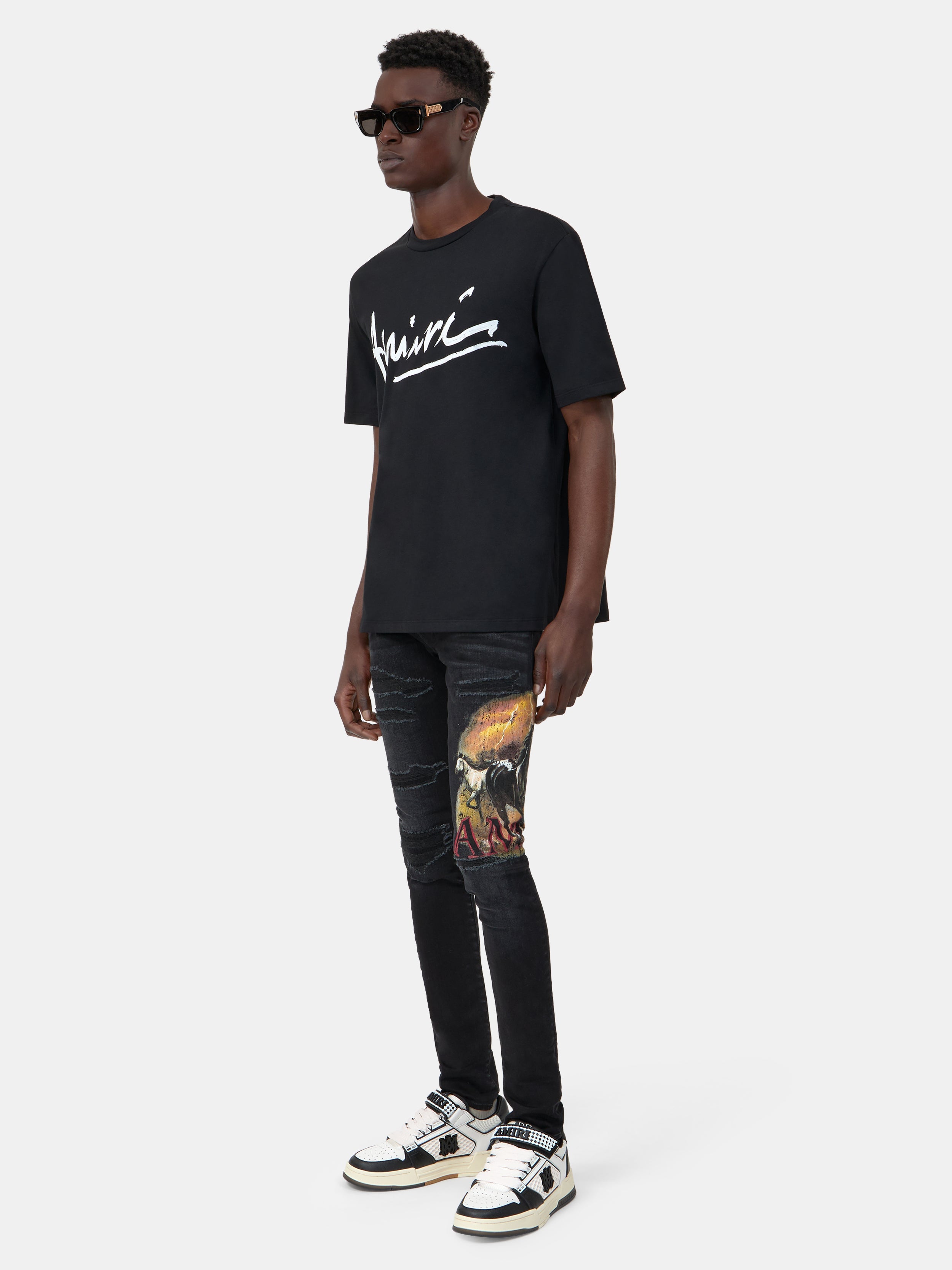AMIRI SCRIPT TEE - BLACK