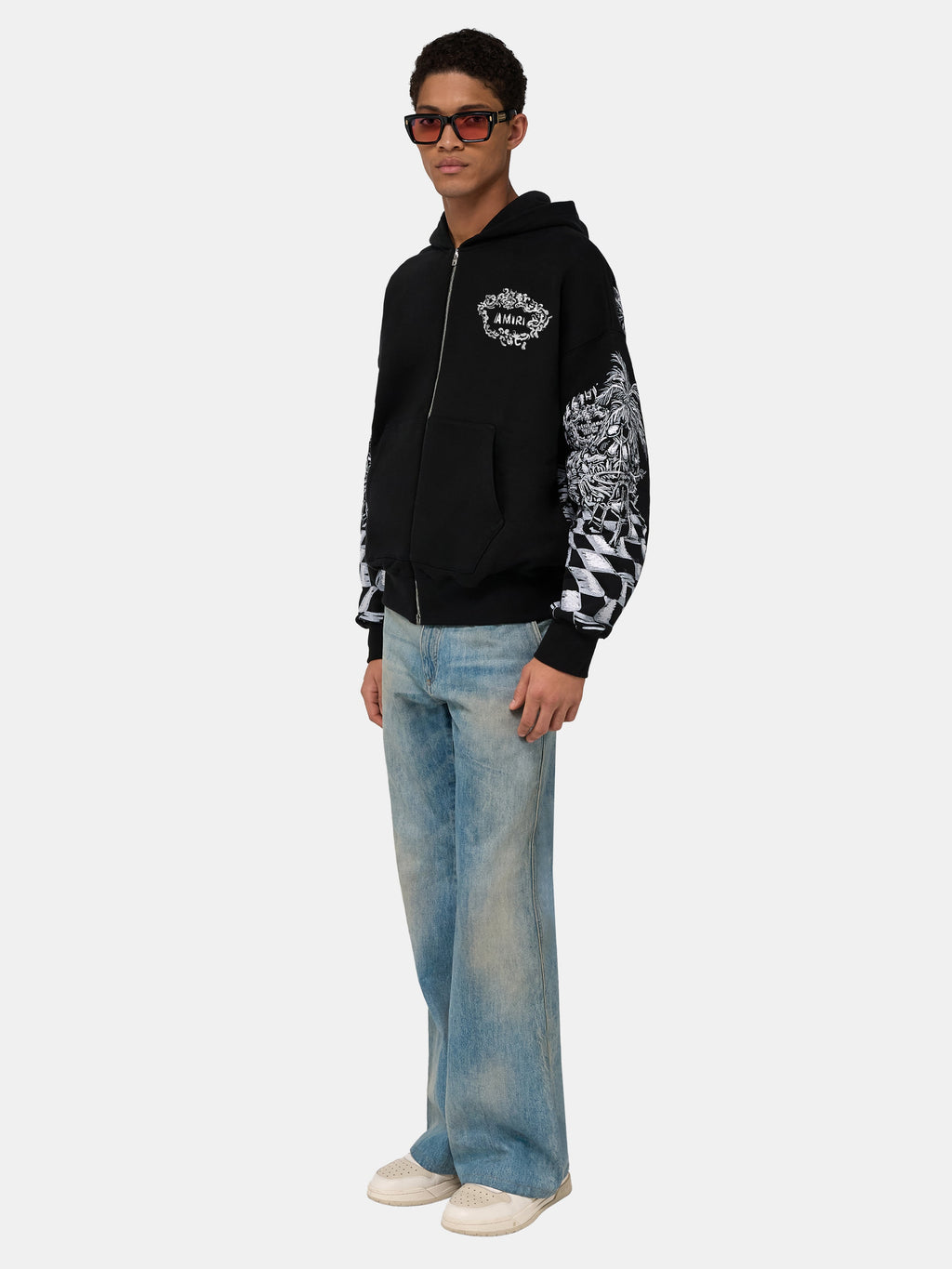 CHATEAU SKETCH ZIP HOODIE - Black