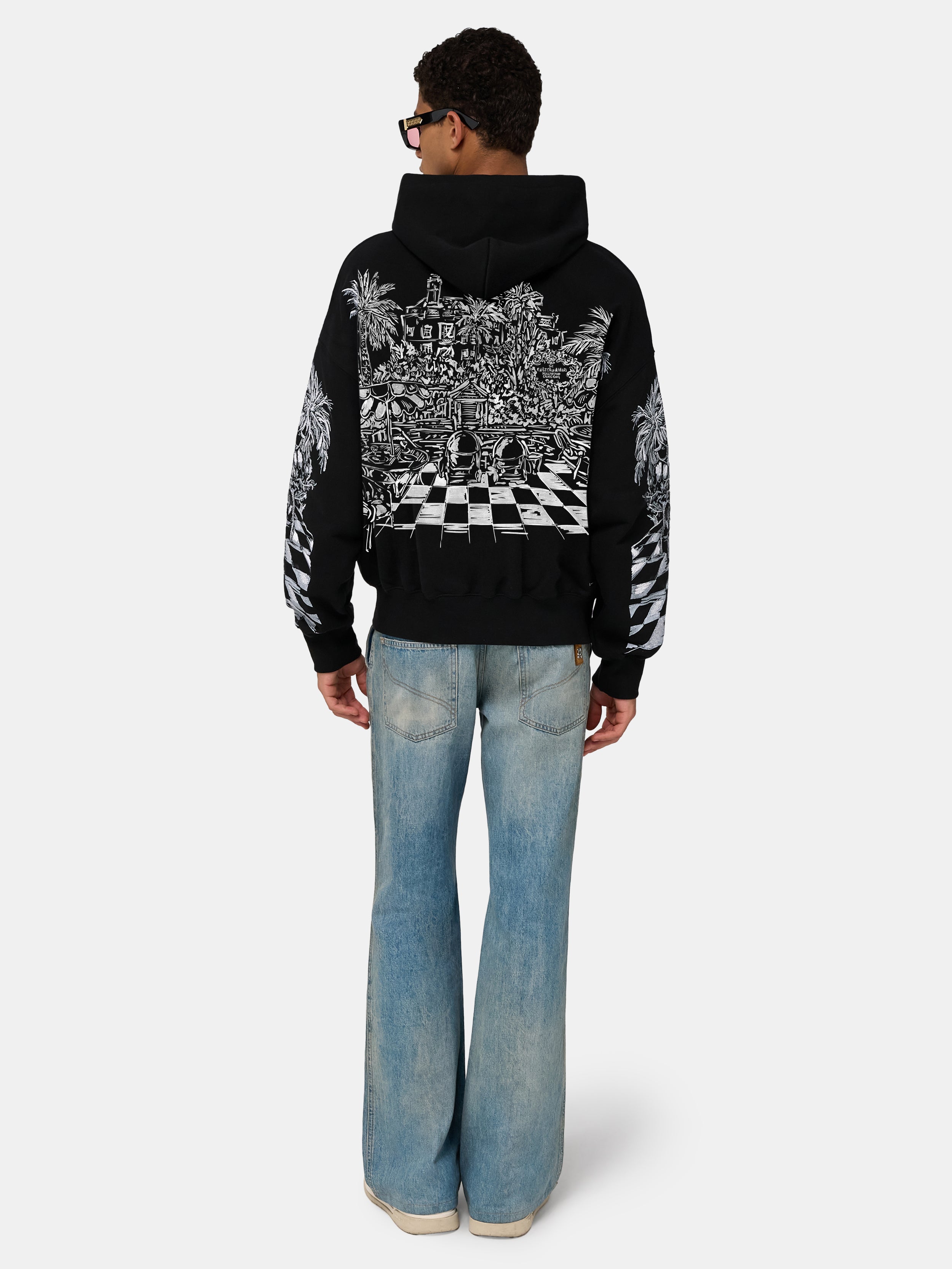 CHATEAU SKETCH ZIP HOODIE - Black