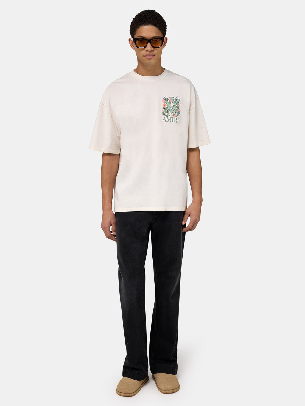 MA FLORAL OVERSIZED TEE - Ivory