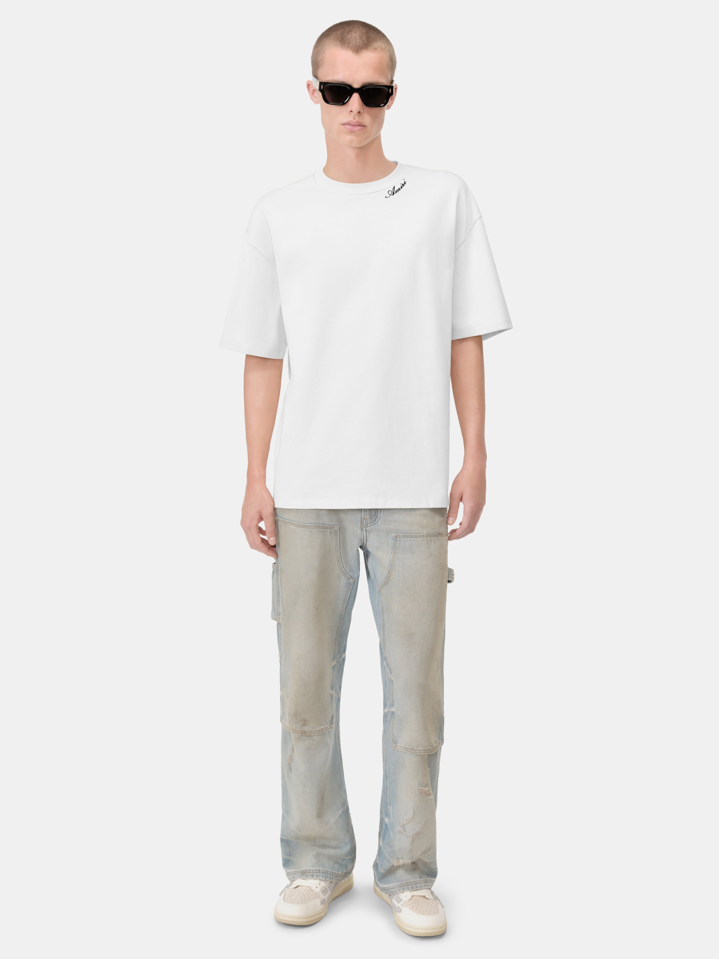 AMIRI SCRIPT SKATER TEE - White