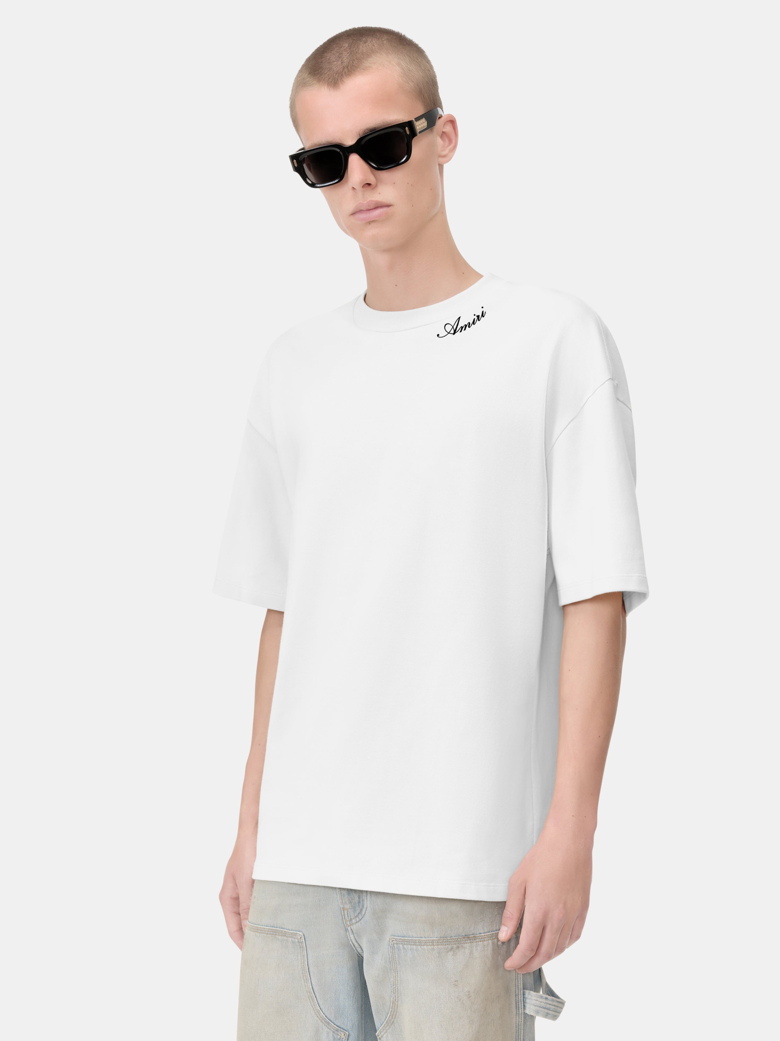 AMIRI SCRIPT SKATER TEE - White